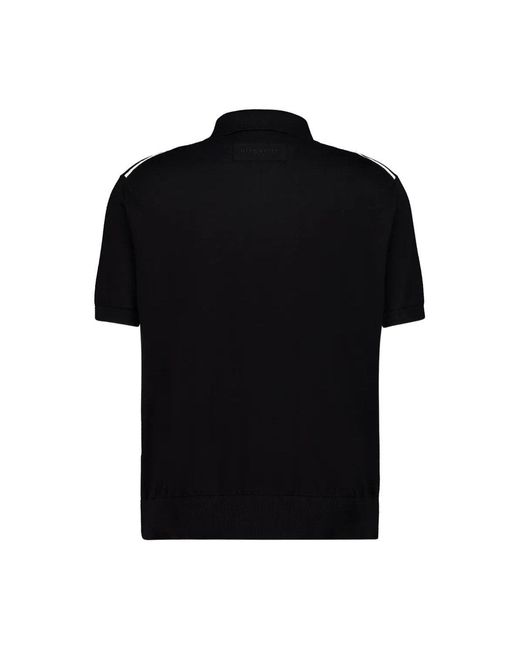 Givenchy Black Knitted Polo Shirt for men
