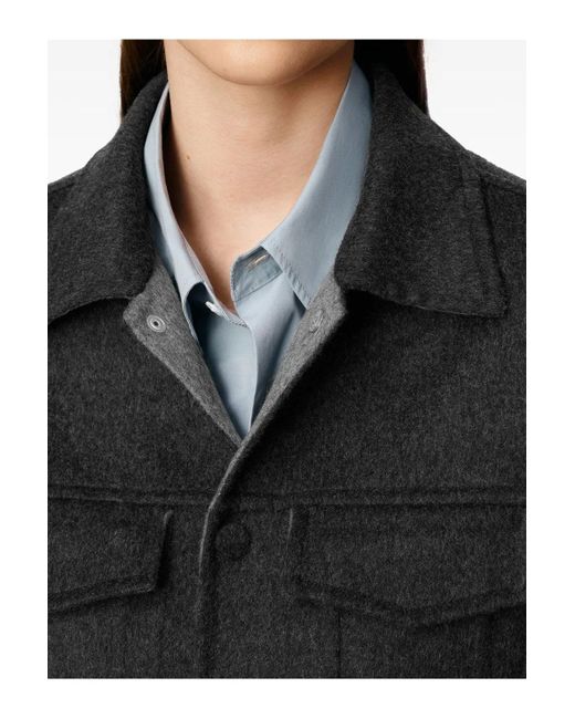 AMI Black Double-faced Trucker Jacket for men