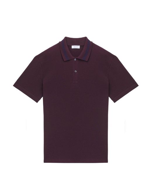 McQueen Red Jacquard Collar Polo for men