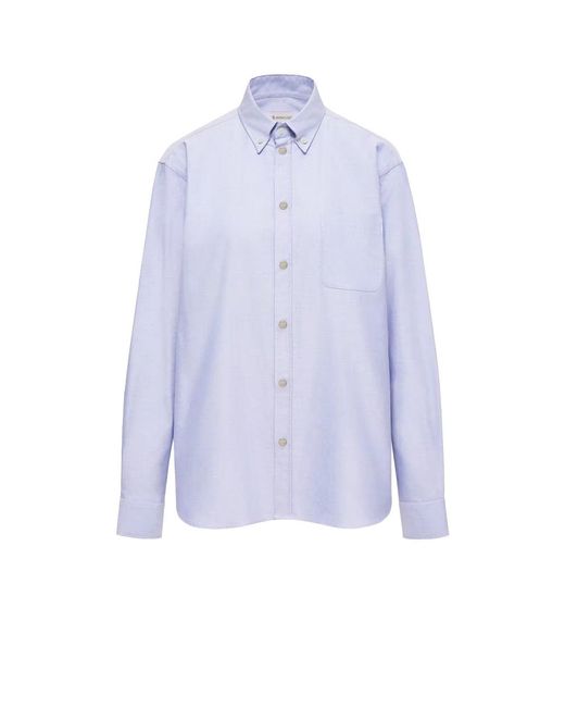 Moncler Purple Cotton Shirt for men