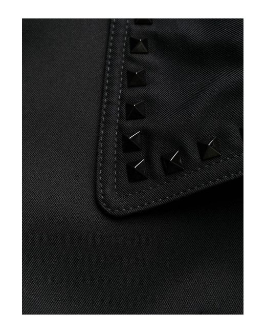 Valentino Black Untitled Stud Trench for men