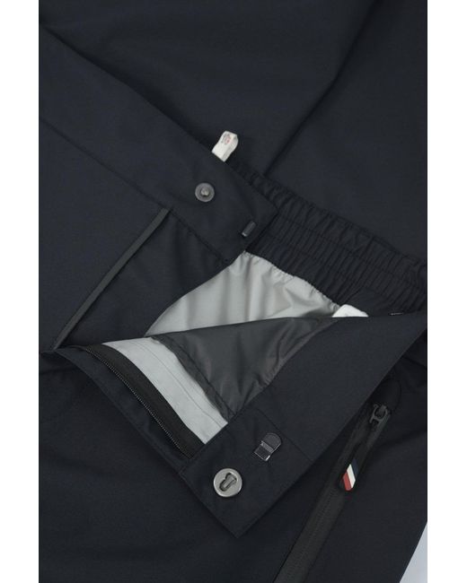 Moncler Black Cuffed Tech Trousers for men