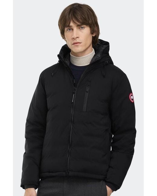 Canada Goose Black Lodge Hooded Jacket for men