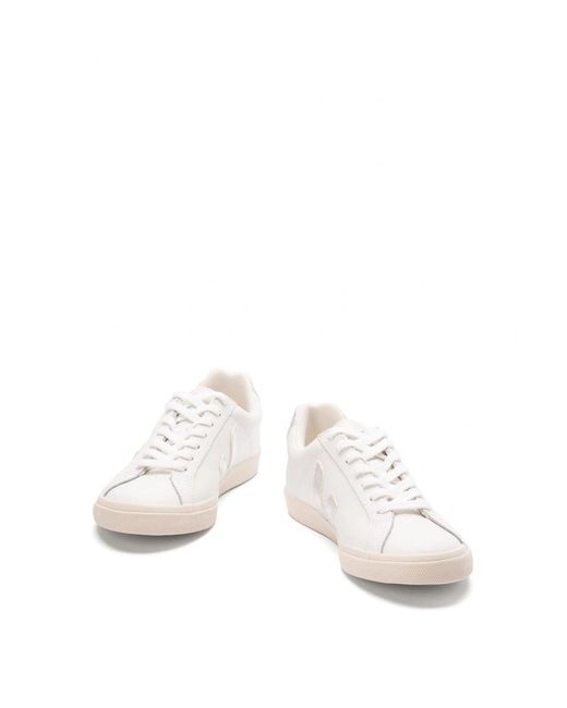 Veja White Esplar Leather Sneakers