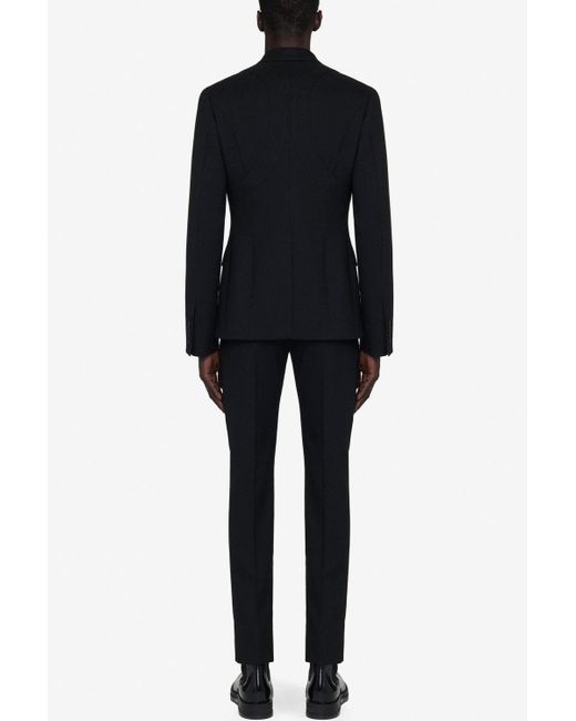 Alexander McQueen Black Wool Gabardine Harness Jacket for men