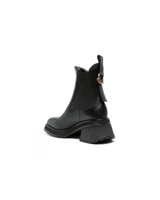 Moncler Black Gigi Chelsea Ankle Boots