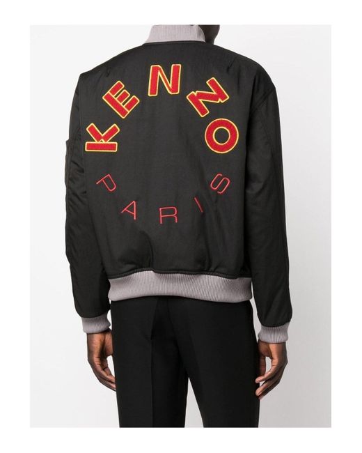 KENZO Black Motif Bomber Jacket for men