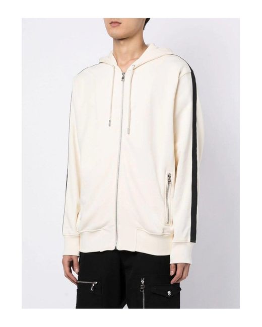 McQueen Natural Tape Detail Hooded Top for men