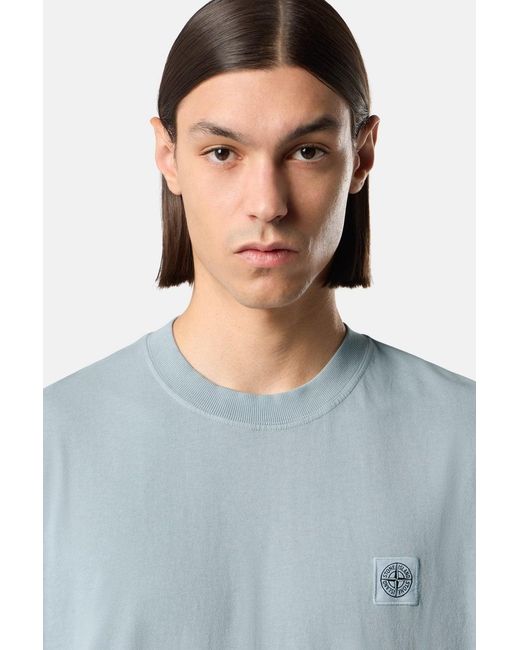 Stone Island Blue Patch Logo 2100030 T Shirt for men