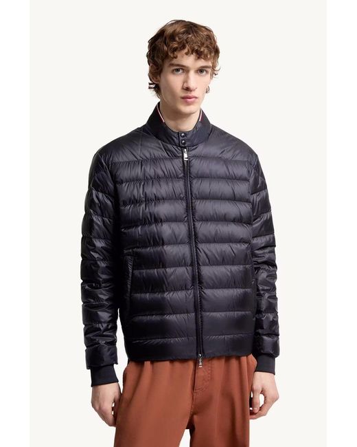 Moncler Blue Rigel Biker Jacket for men