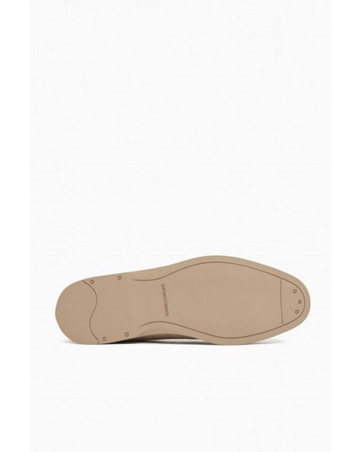 Emporio Armani White Branded Loafers for men