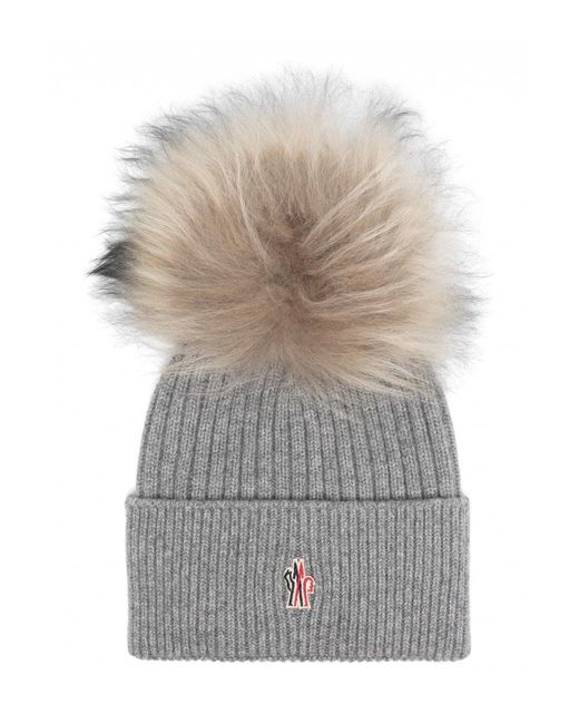 Moncler White Bobble Hat