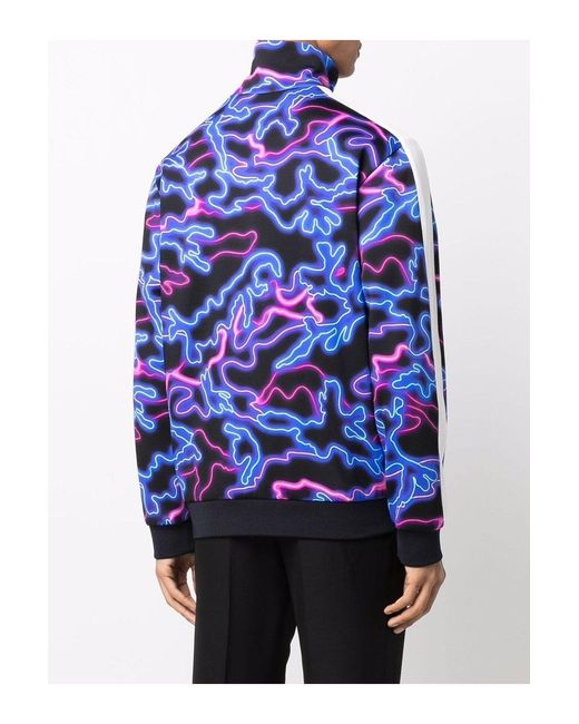 Valentino Blue Neon Print Track Top for men