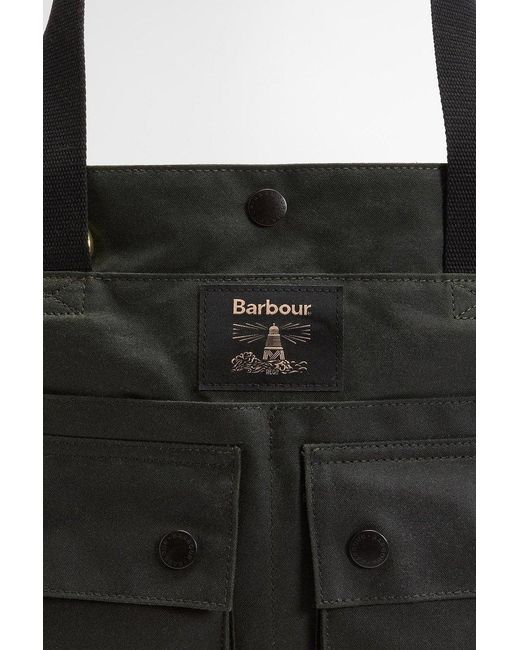 Barbour Black Field Wax Tote Bag
