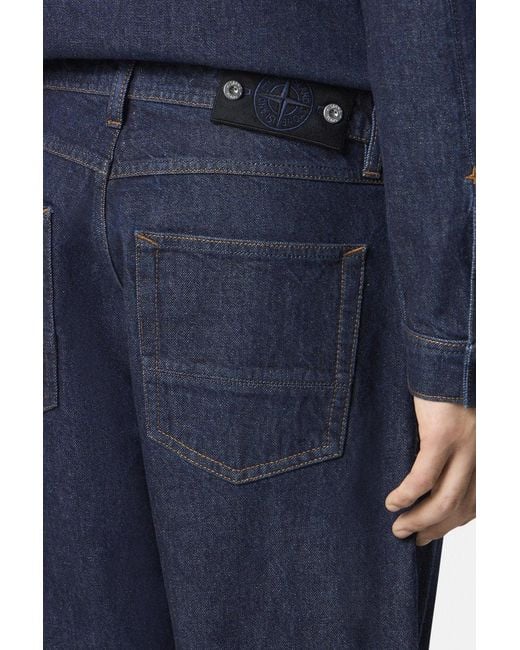 Stone Island Blue Rinsed J100005 Jeans for men