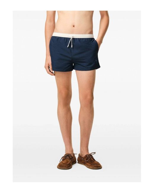 AMI Blue Bicolour Swimshorts for men
