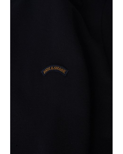 Paul & Shark Black Pure Cotton Jersey Badge T Shirt for men