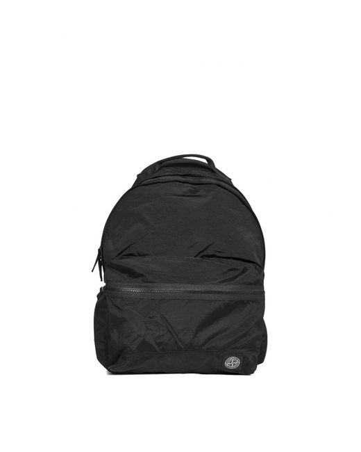 Stone Island Black S0251 Nylon Backback for men