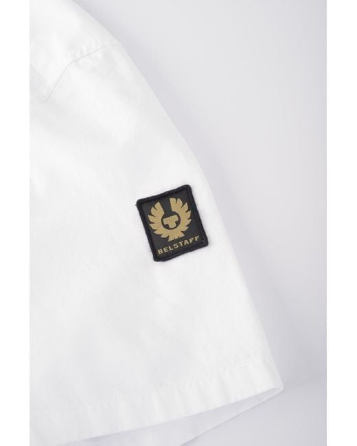 Belstaff White Scale Short Sleeve Shirt for men