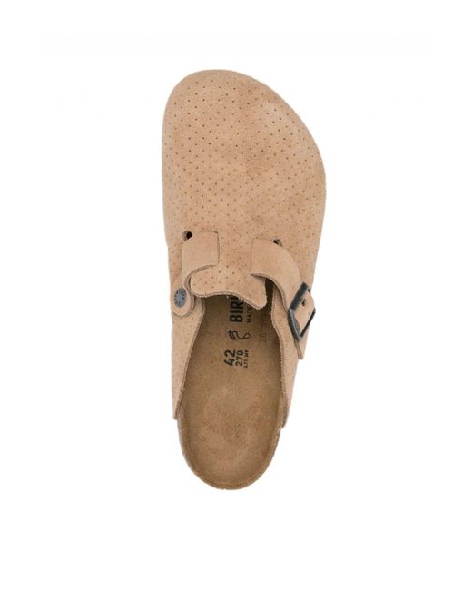 Birkenstock Brown Boston Bs Suede Clogs for men