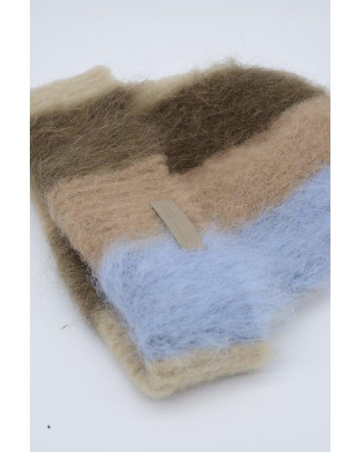 AMI Brown Striped Beanie