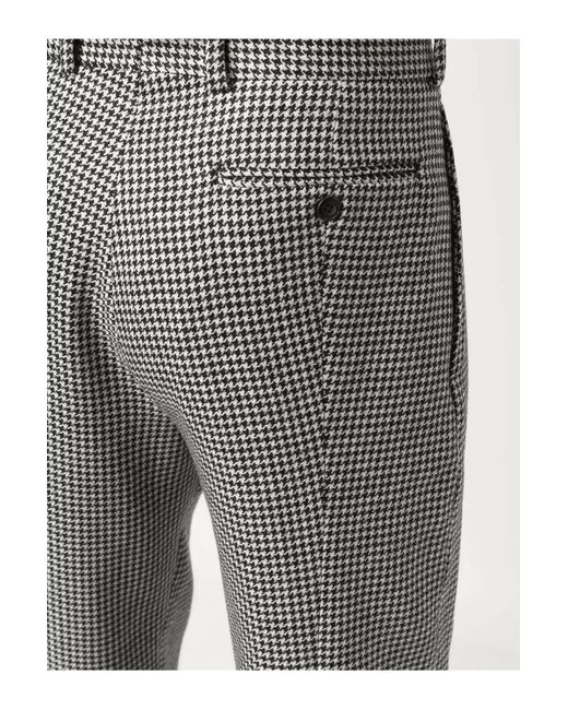 Alexander McQueen Gray Cigarette Dogtooth Trouser for men