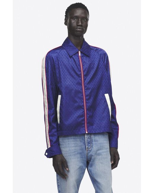 McQueen Blue Skull Jacquard Jacket for men