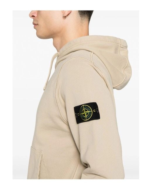 Stone Island Natural Compass Badge S0051 Hooded Top for men