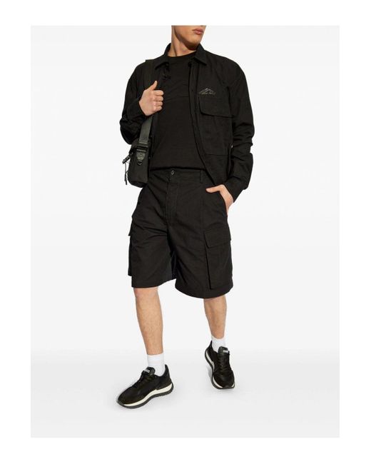 DSquared² Black Icon Ripstop Cropped Shirt for men