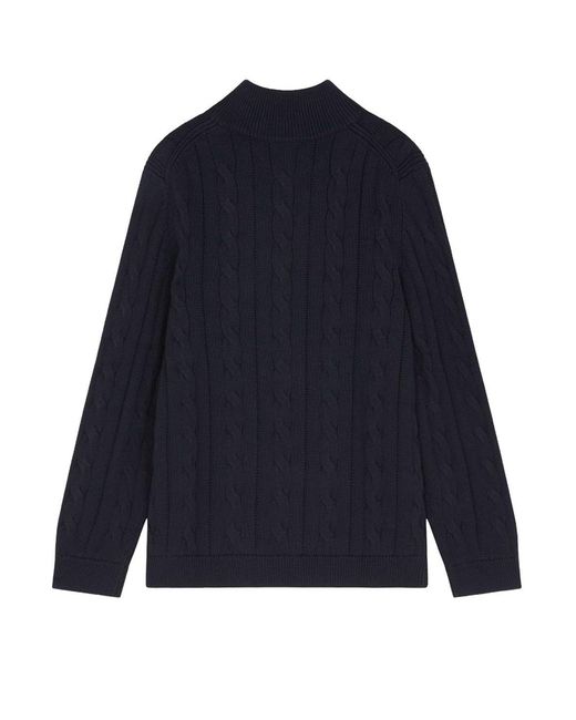 Paul Smith Blue Ps Zip Neck Sweater for men