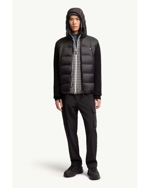 Moncler Black Hybrid Hooded Jacket for men