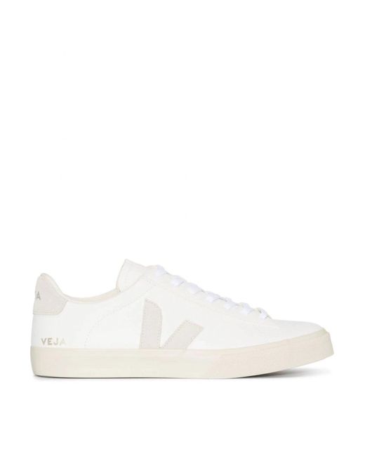 Veja White Campo Suede Sneakers