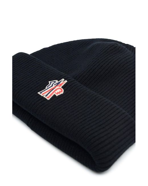 Moncler Branded Wool Hat Colour: Black