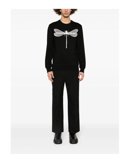 Alexander McQueen Black Dragonfly Sweatshirt for men