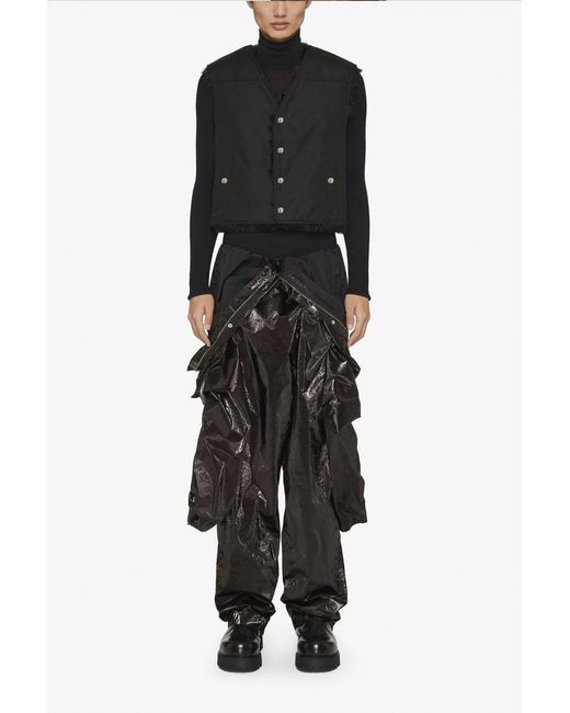Givenchy Black Snap Botton Down Gilet for men
