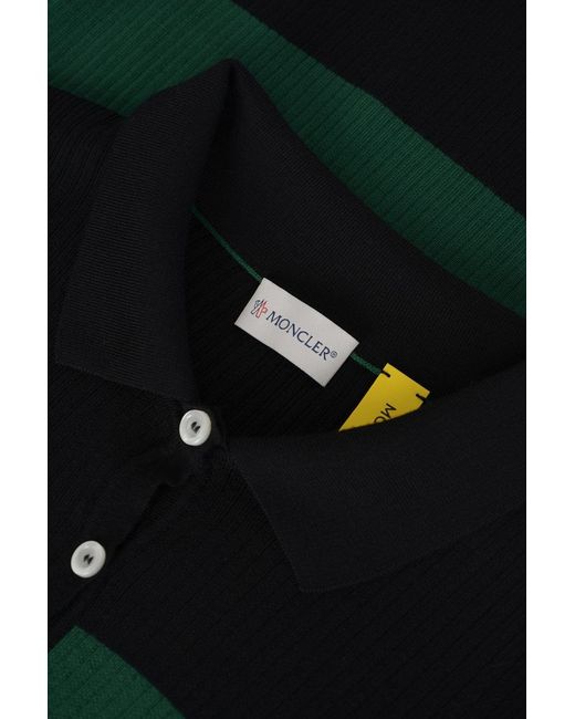 Moncler Genius Green Women's Knitted Ls Polo