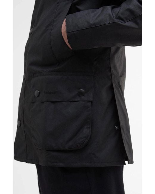 Barbour Black Ashby Wax Jacket for men