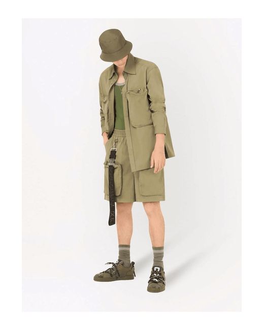 Dolce & Gabbana Green Patch Pocket Shorts for men