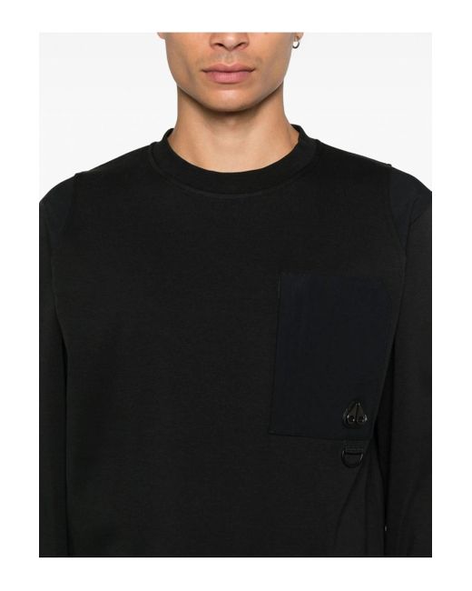 Moose Knuckles Black Dalon Sweatshirt for men