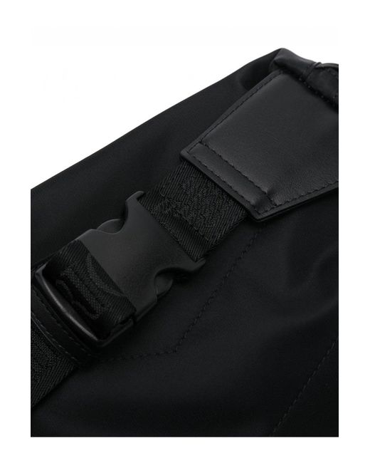 Emporio Armani Black Branded Belt Bag for men