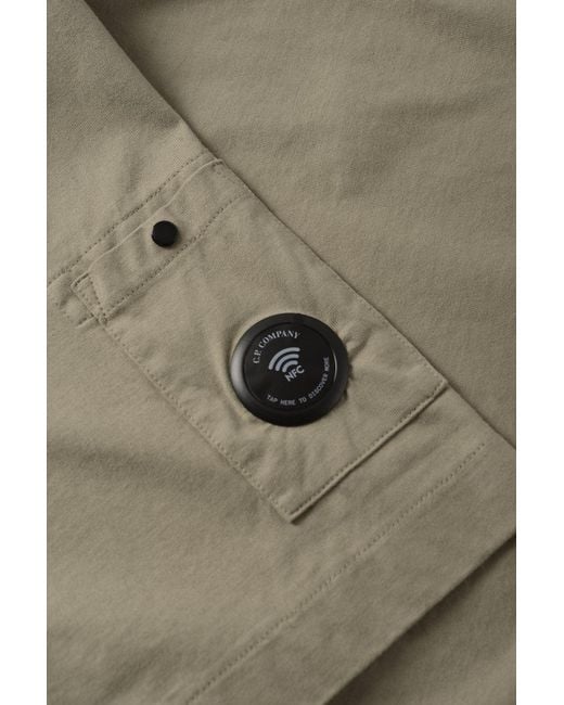C P Company Green 30/2 Heavy Cotton Lens T Shirt for men