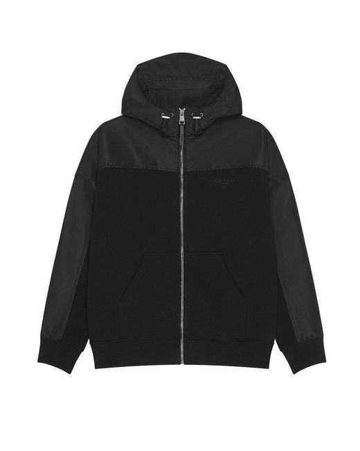 Givenchy Black Branded Windbreaker for men
