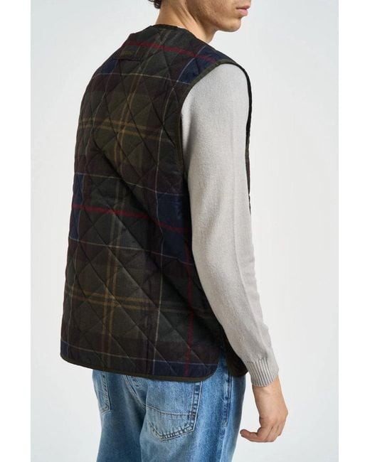 Barbour Black Icons Tartan Quiltedliner for men