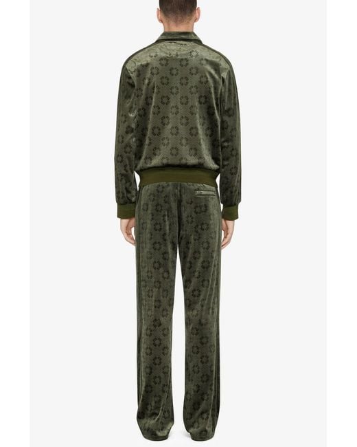 Givenchy Green Monogram Velvet Jacket for men