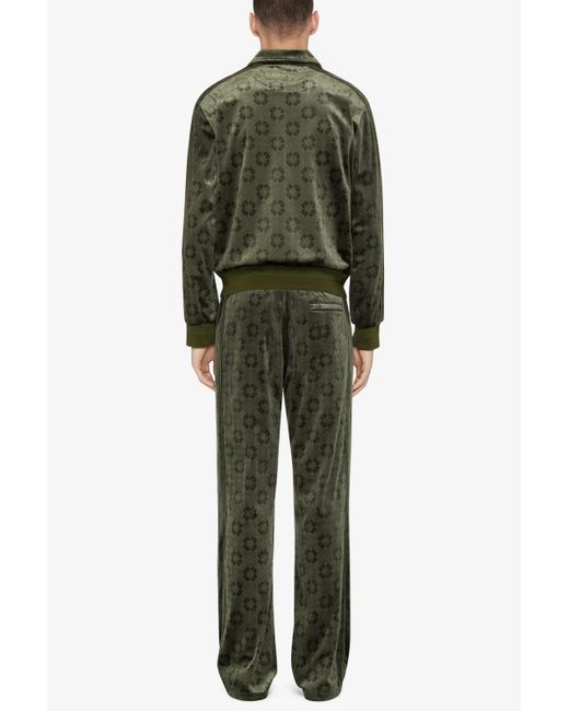 Givenchy Green Monogram Velvet Jacket for men