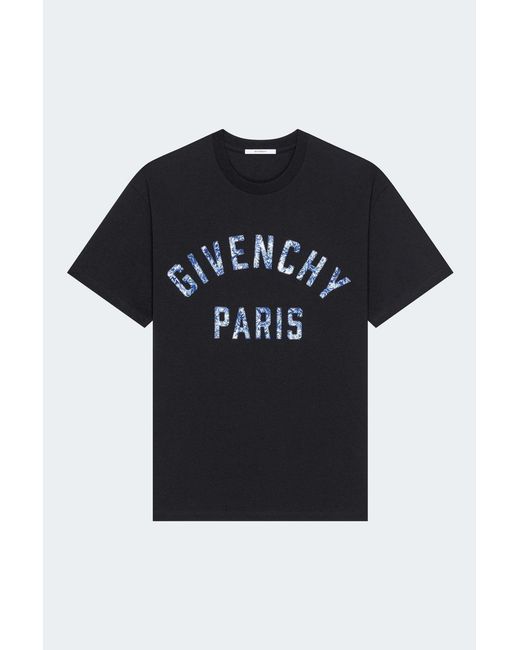 Givenchy Black Embroidery T Shirt for men