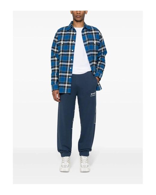 Givenchy Blue Over Size Logo Cuffed JOGGERS for men
