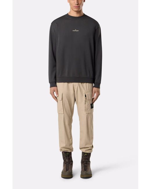 Stone Island Gray S0195 Branded Sweatshirt for men