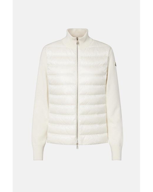 Moncler White Hybrid Cardigan