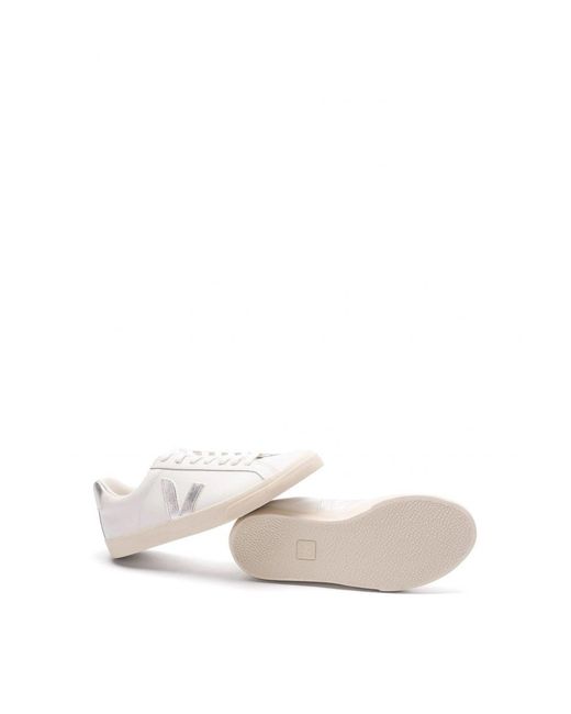 Veja White Esplar Leather Sneakers